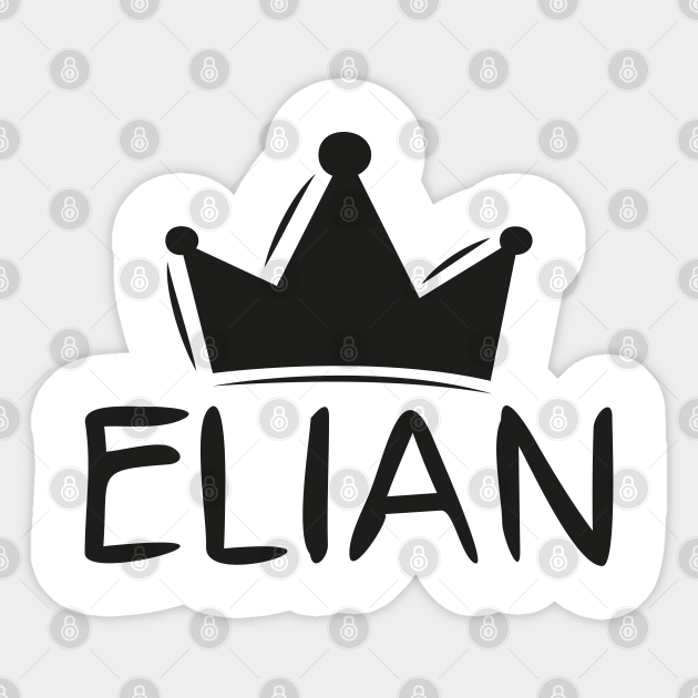 Elian name, Sticker design. Elian Sticker TeePublic